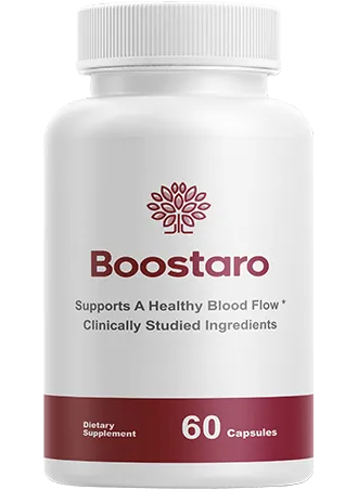 High-definition product mockup presentation of an individual white container of Boostaro dietary supplement.